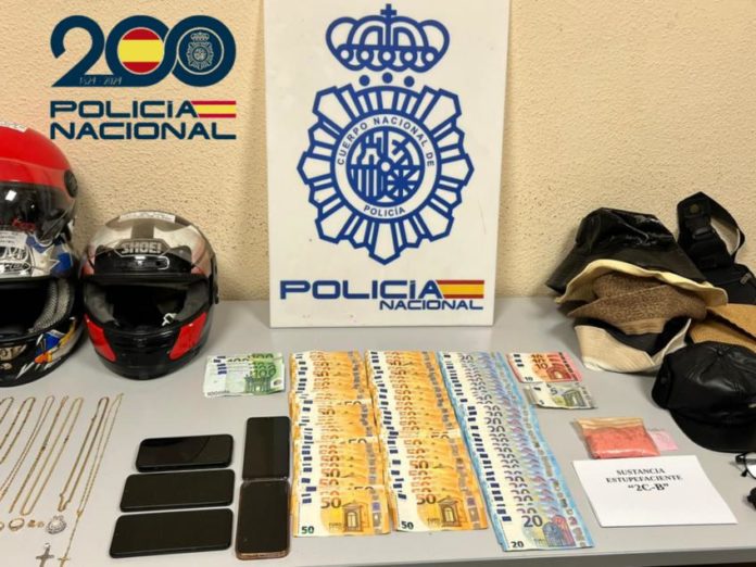 Objetos sustraídos de ladrones de joyerías