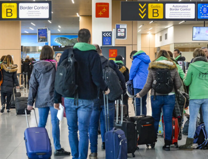 Punto de control de pasaportes