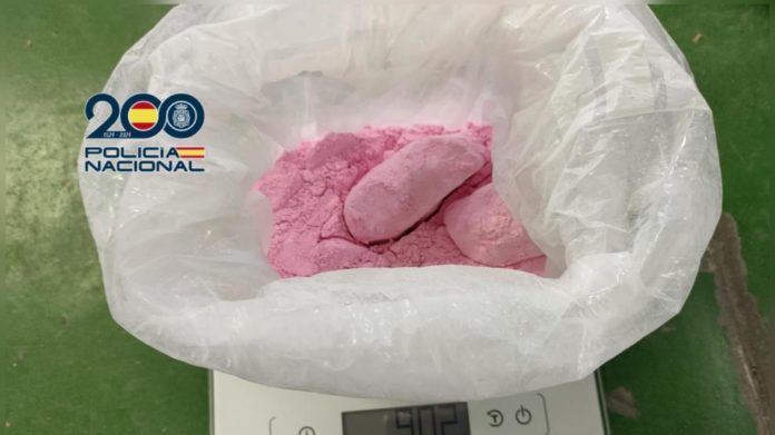 Cocaína rosa incautada por la Policía Nacional. Imagen de archivo