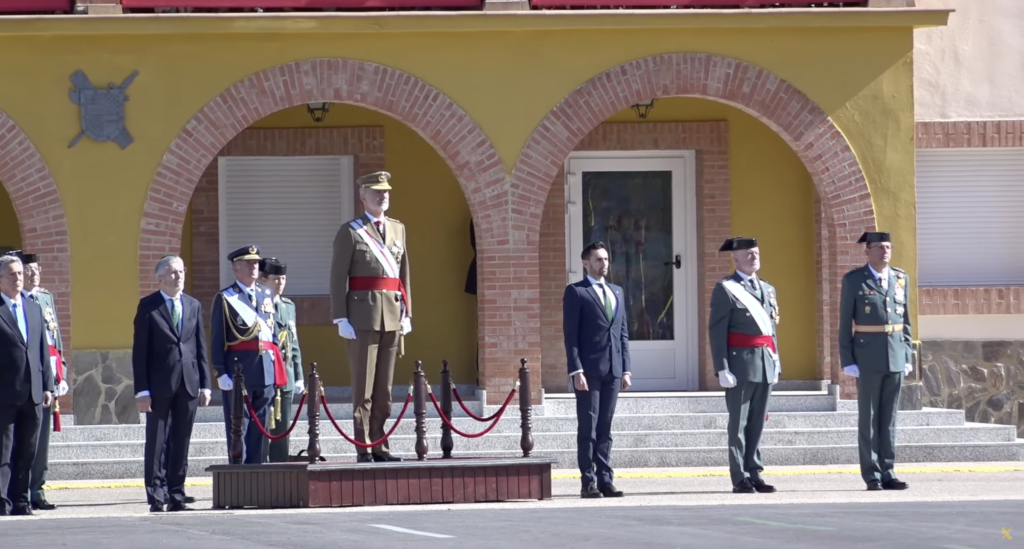 Acto de jura de la bandera en Baeza con presencia del Rey