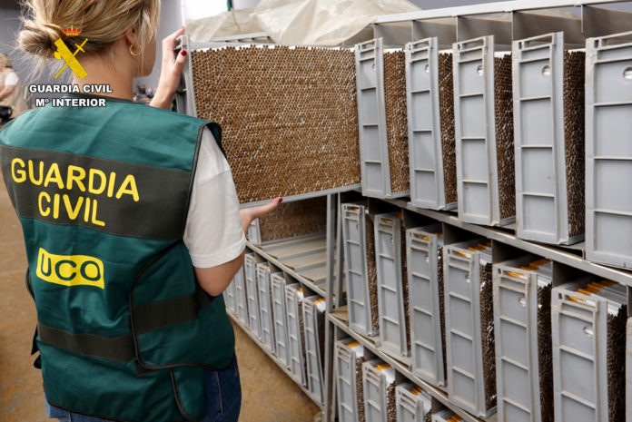 Cigarrillos intervenidos por la Guardia Civil
