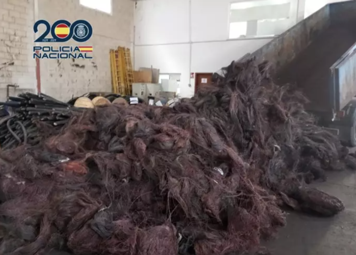 La Policía Nacional interviene más de 18 toneladas de cobre robado