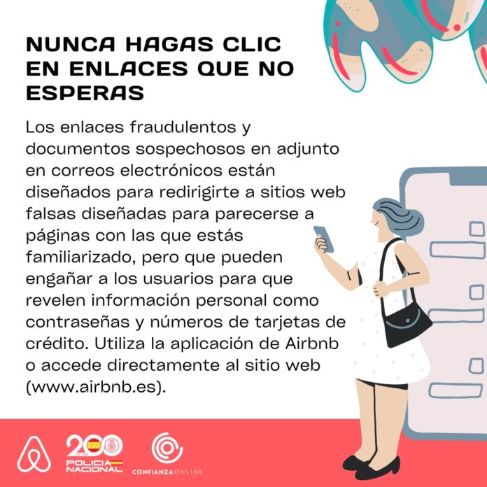 No clicar en enlaces inesperados